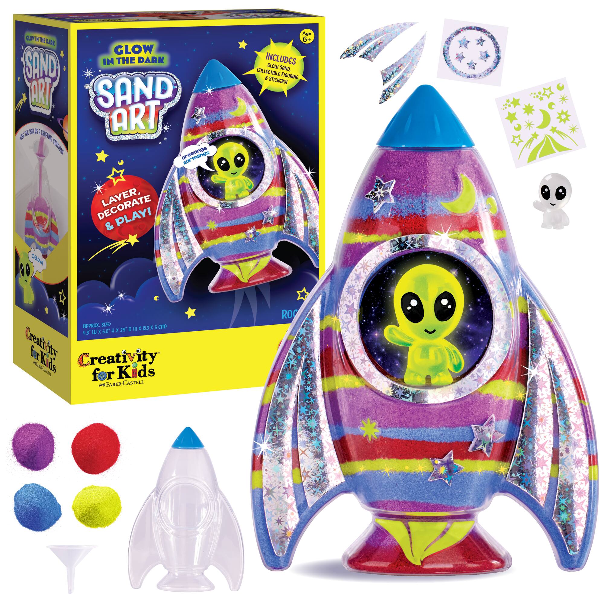 Creativity for Kids® Rocket Glow in the Dark Sand Art